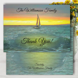 Sailboat Thank You on Banderas Bay 0884 サンキューカード