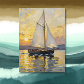 Sailboat Themed Happy Anniversary  カード