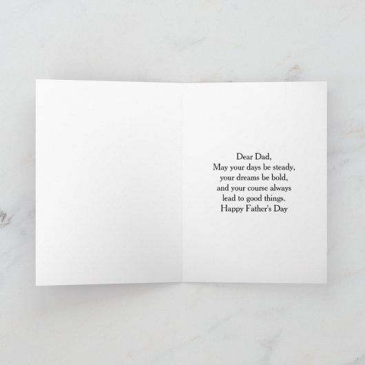 Sailboat Themed Happy Father's Day カード (内部)