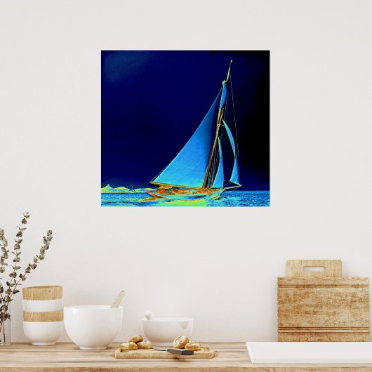 Sailboat Wayward 1890 ポスター (キッチン)