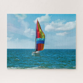 Sailboat with Rainbow Spinnaker ジグソーパズル