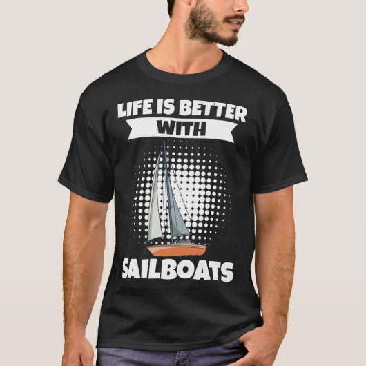 Sailboat  With Sailboats Tシャツ (正面)