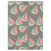 Sailboatsお洒落クリップボード クリップボード (裏面)