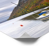 Sailboats at Rest on Lake Willouby, Vermont ポスター (角)