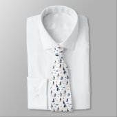 Sailboats at Sea Monogrammed ネクタイ (タイ)