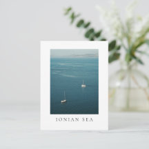 Sailboats in the Ionian sea, near Corfu