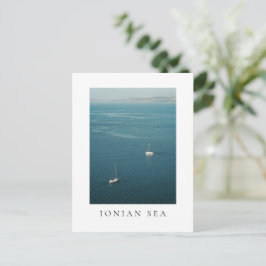 Sailboats in the Ionian sea, near Corfu ポストカード