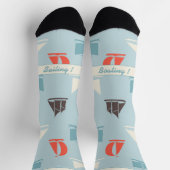 Sailboats, Nautical Blue Hobby ソックス (上部)