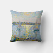 Sailboats New England Summer クッション (裏面)