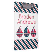 Sailbotsストライプのクリップボパーソナライズされたード クリップボード (右)