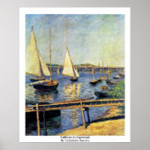 Sailbots At Argenteuil By Caillebotte Gustave ポスター (正面)