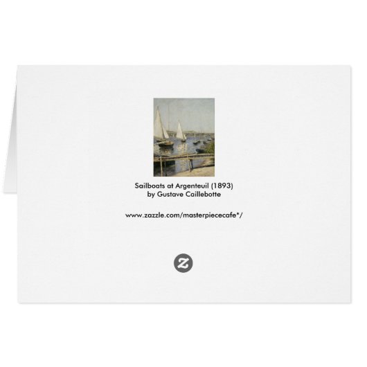 Sailbots at Argenteuil by Gustave Caillebotte (裏面横)