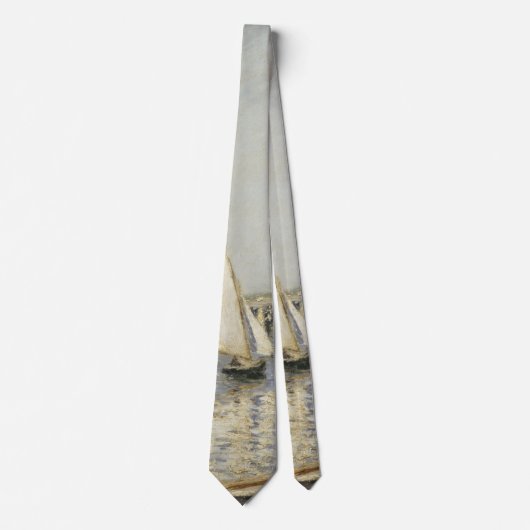 Sailbots at Argenteuil by Gustave Caillebotte ネクタイ (正面)