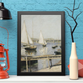 Sailbots at Argenteuil by Gustave Caillebotte ポスター