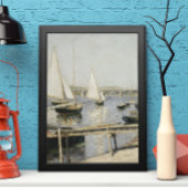 Sailbots at Argenteuil by Gustave Caillebotte ポスター