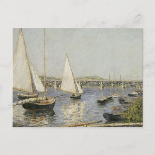 Sailbots at Argenteuil by Gustave Caillebotte ポストカード (正面)