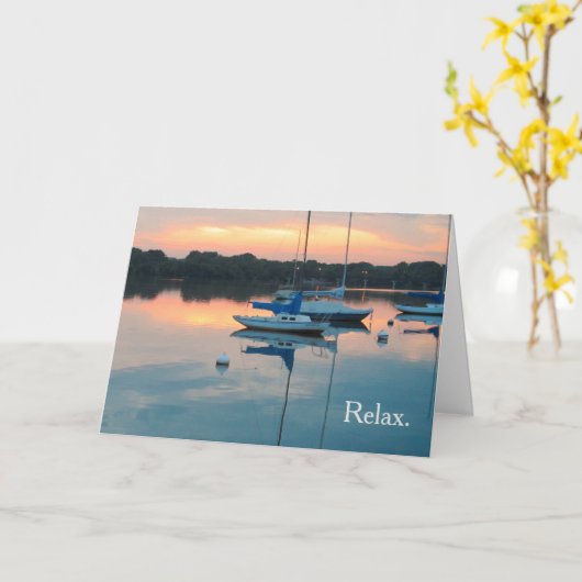 Sailbots in Harbor Retirementおめでとうございます カード (黄色い花)