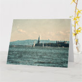 SAILBOTS ON NEW YORK BAYジャンボグリーティングカード カード (黄色い花)