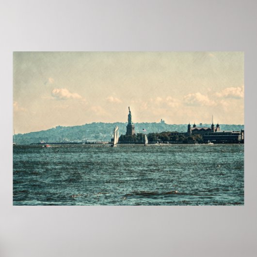 SAILBOTS ON NEW YORK BAYポスター ポスター (正面)