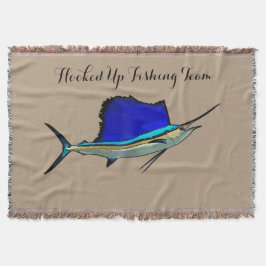 Sailfishのボートの名前の投球毛布 スローブランケット