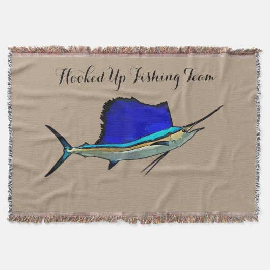 Sailfishのボートの名前の投球毛布 スローブランケット (正面)