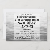 Sailfishの魚釣りのヴィンテージの芸術 招待状 (裏面)