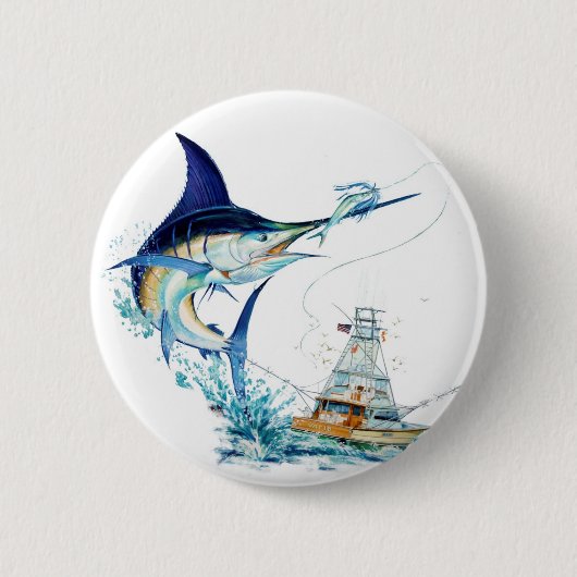 Sailfishは餌を取ります 缶バッジ (正面)