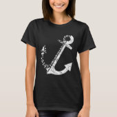 Sailing Anchor Seagull Sailor Navigator Coast Sea  Tシャツ (正面)