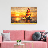 Sailing at Sunset Canvas Wall Art  キャンバスプリント (インサイチュ (リビング))