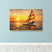 Sailing at Sunset Canvas Wall Art  キャンバスプリント (インサイチュ (ウッドフロア))