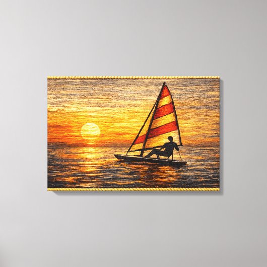 Sailing at Sunset Canvas Wall Art  キャンバスプリント (正面)