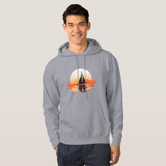 Sailing Boat Man's T-Shirt パーカ (正面フル)
