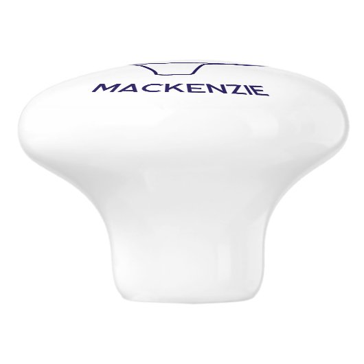 Sailing Boat Personalized Name セラミックノブ (側面)