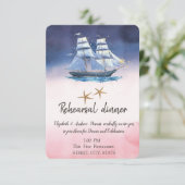 Sailing Boat Seastars Rehearsal Dinner  招待状 (スタンド正面)