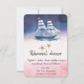 Sailing Boat Seastars Rehearsal Dinner  招待状 (正面)