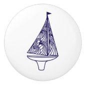 Sailing Boat Yacht Nautical セラミックノブ (正面)