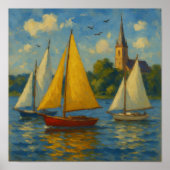 Sailing boats Poster Print  ポスター (正面)