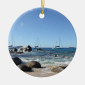 Sailing Bots at the Bath, BVI セラミックオーナメント (正面)