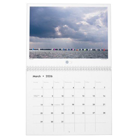 Sailing Calendar カレンダー (3月 2026)