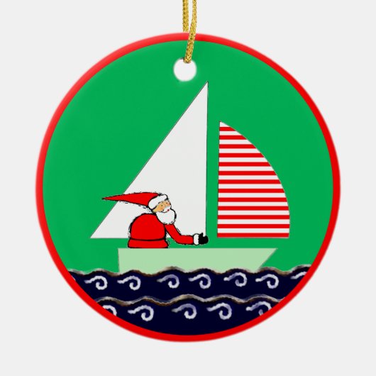 Sailing Christmas セラミックオーナメント (正面)