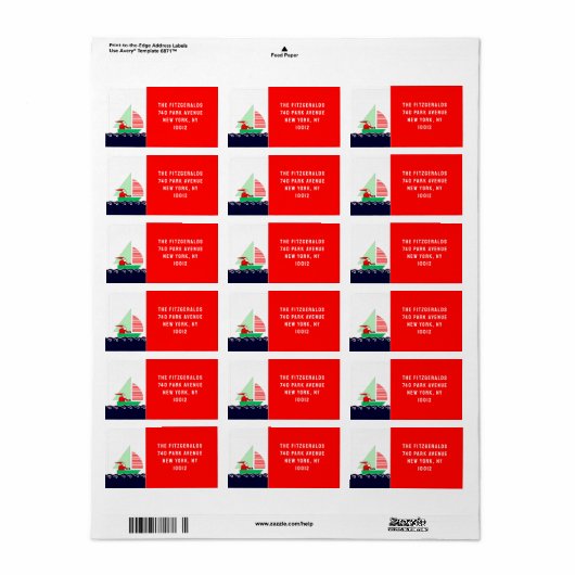 Sailing Christmas Label ラベル (フルシート)