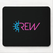 Sailing Crew Sailing Team Ship Steering Wheel Text マウスパッド (正面)