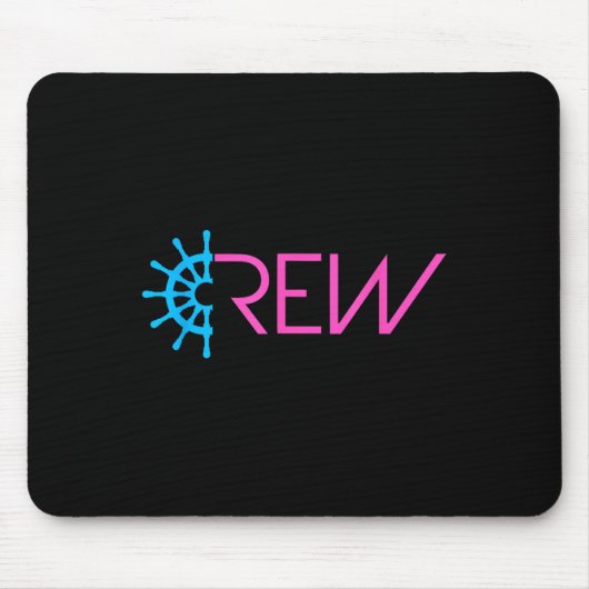 Sailing Crew Sailing Team Ship Steering Wheel Text マウスパッド (正面)