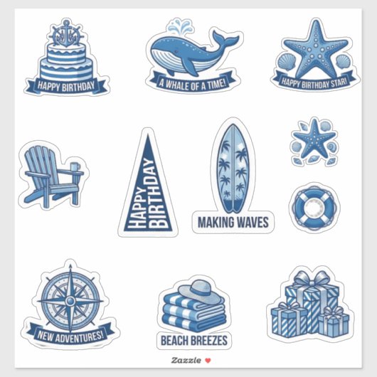 Sailing Dreams Nautical Sticker Sheet シール (シート)