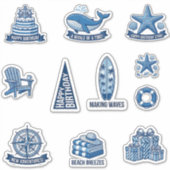 Sailing Dreams Nautical Sticker Sheet シール (正面)