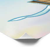 Sailing Hearts – Minimalist Boat with Love Sails ポスター (コーナー)