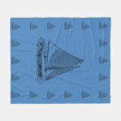 Sailing in a Nockabout フリースブランケット (正面(横))