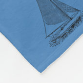 Sailing in a Nockabout フリースブランケット (角)