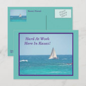 SAILING IN KAUAI/「SAILING IN KAUAI」「SAILING IN KAU ポストカード (正面/裏面)