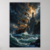 Sailing into Storms Fantasy Poster ポスター (正面)